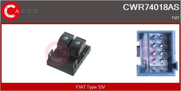 CASCO Bryter, vindusheis CWR74018AS Vindusheisbryter CASCO GRANDE PUNTO CWR74018AS billige