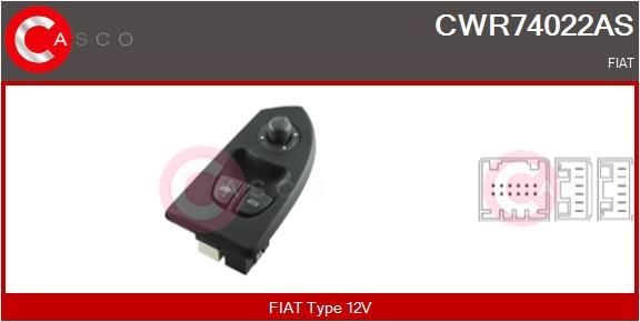 Interruttore, Alzacristallo CASCO CWR74022AS CASCO CWR74022AS Pulsante alzacristalli Fiat MAREA 1999