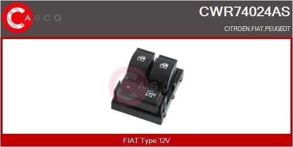 CASCO Bryter, vindusheis CWR74024AS CWR74024AS Bryter vindusløfter FIAT GRANDE PUNTO CASCO