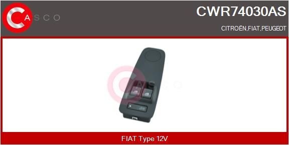 CASCO Bryter, vindusheis CWR74030AS CWR74030AS Vindusheisbryter CASCO FIAT GRANDE PUNTO