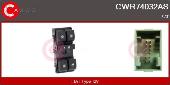 CASCO Spínač elektrického otvárania okien CWR74032AS Vypinac na stahovanie okien CASCO Fiat PALIO CWR74032AS