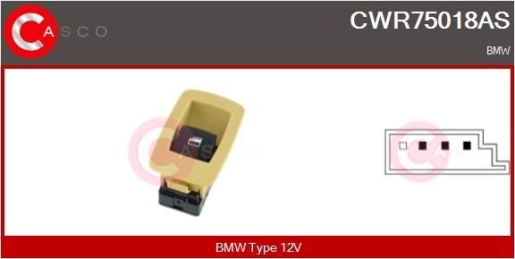 CASCO Lüliti, aknatõstuk CWR75018AS CASCO CWR75018AS Lüliti aknatõstuk BMW E53 originaal hind