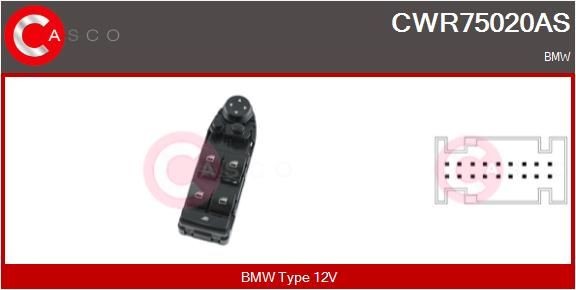 Lüliti, aknatõstuk CASCO CWR75020AS CASCO CWR75020AS: Akna lüliti BMW X1 2012