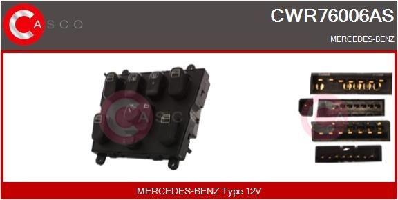 Kontakt, rudehejs CASCO CWR76006AS CASCO CWR76006AS: Rudehejskontakt Mercedes M-klasse 1999