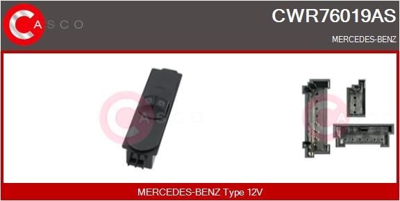 CASCO Interruttore, Alzacristallo CWR76019AS CASCO CWR76019AS Interruttore, Alzacristallo MERCEDES-BENZ Classe V (W638/2) V 230 (638.234, 638.294) 143 CV 2002