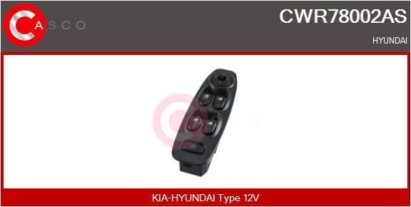 CASCO Διακόπτης, γρύλος παραθύρου CWR78002AS CASCO CWR78002AS γνήσια Διακόπτες παραθύρων Accent 2 Sedan κόστος
