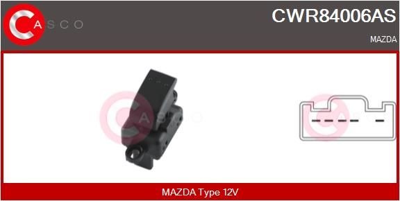 CASCO Spínač elektrického otvárania okien CWR84006AS CASCO CWR84006AS originálne Vypinac na stahovanie okien Mazda 6 Sedan cena