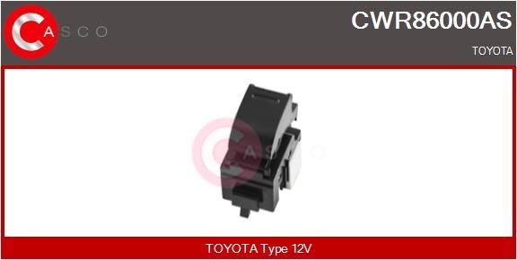 CASCO Window switch CWR86000AS Toyota YH7_, LH6_, LH7_, LH5_, YH5_, YH6_ Electric window switch CWR86000AS CASCO