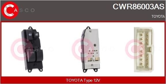 CASCO Spínač elektrického otvárania okien CWR86003AS Vypinac na stahovanie okien CASCO Toyota PRIUS CWR86003AS