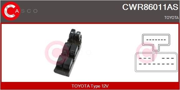 CASCO Spínač elektrického otvárania okien CWR86011AS CASCO CWR86011AS Spínač elektrického otvárania okien Toyota Prius 3 cena