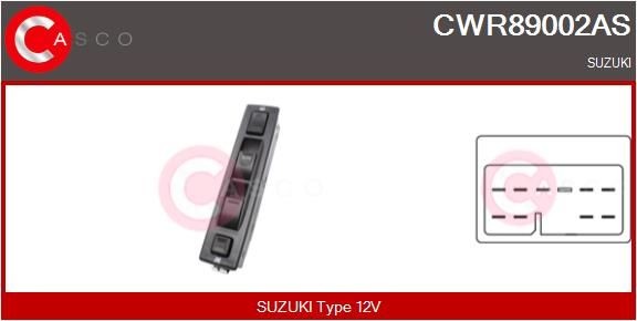 CASCO Slēdzis, Stikla pacēlājmehānisms CWR89002AS CASCO CWR89002AS orģinālās Stikla pacēlāja slēdzis Suzuki Vitara LY cena