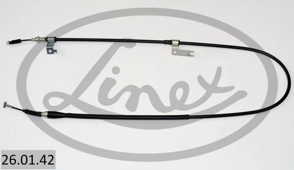 LINEX Cable, service brake 26.01.42 MAZDA 626 LINEX handbrake cable 260142