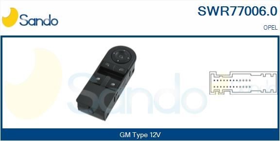 SANDO Raam schakelaar SWR77006.0 SANDO SWR77006.0 Raamschakelaar Opel Astra GTC H prijs