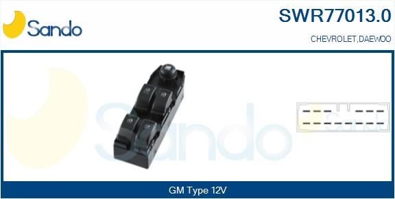 SANDO Kontakt, rudehejs SWR77013.0 Rudehejskontakt CHEVROLET SANDO SWR77013.0