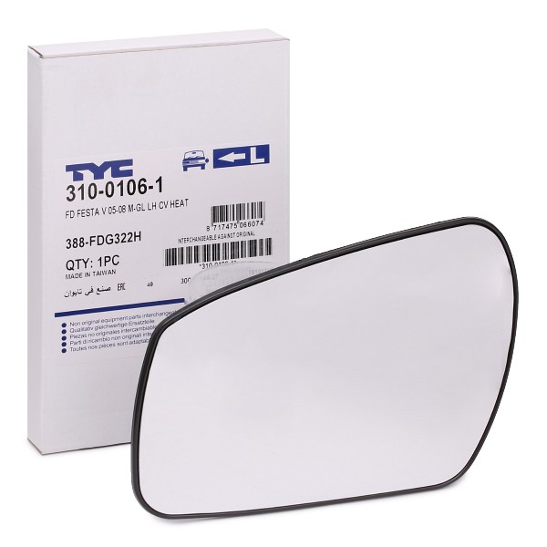 TYC Spejlglas, udvendig spejl 310-0106-1 TYC 310-0106-1 originale Ford Cougar Coupe Sidespejl glas hvad koster