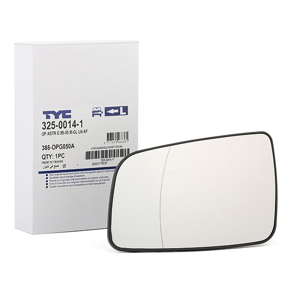 TYC Peegliklaas, Välispeegel 325-0014-1 TYC 325-0014-1 Tahavaatepeegel Opel Astra G t98 hind