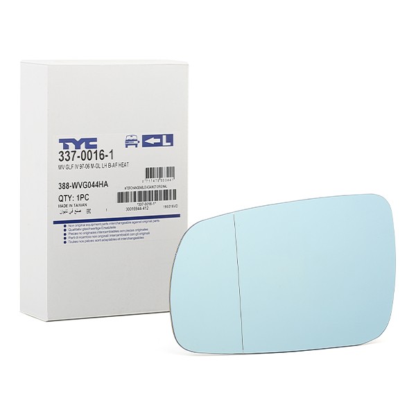 TYC Speilglass, ytterspeil 337-0016-1 TYC 337-0016-1 Ryggespeil Golf IV pris