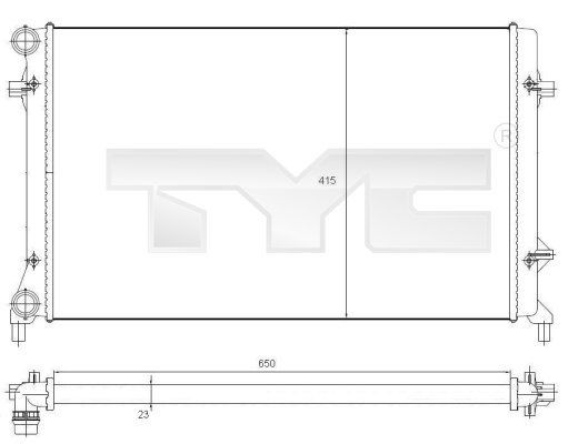 TYC Radiatore motore 702-0025 702-0025 Radiatore TYC HYUNDAI GALLOPER costo