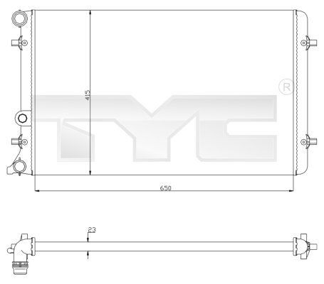TYC Radiador, arrefecimento do motor 702-0033 Radiador TYC Audi A6 702-0033