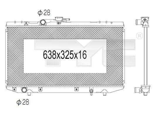 TYC Radiator, motorkjøling 736-1016 736-1016 Radiator TYC TOYOTA VERSO