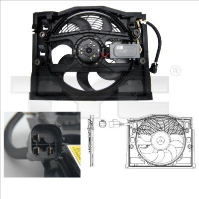 TYC Ventilátor chladenia motora 803-0007 Ventilátor chladiča TYC Dodge GRAND CARAVAN 803-0007