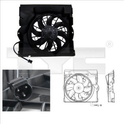 TYC Βεντιλατέρ 803-0009 TYC 803-0009 Βεντιλατέρ ψυγείου Renault MODUS / GRAND MODUS γνήσια