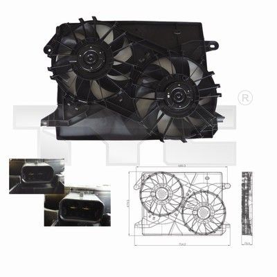 TYC Kjølevifte 804-0001 Radiator kjølevifte TYC TRAVELLER 804-0001 billige