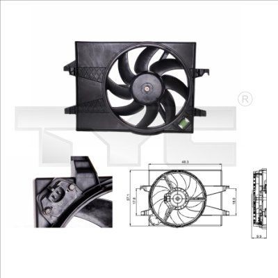 TYC Fan, radiator 810-0025 810-0025 TYC radiator fan for JEEP CHEROKEE