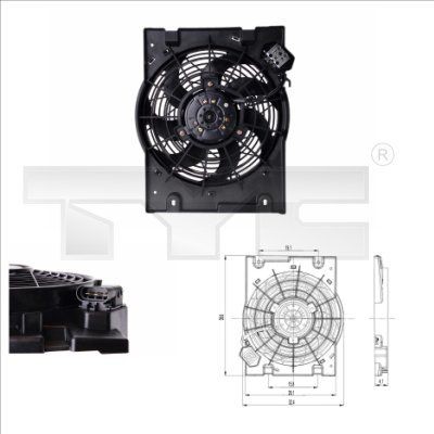 TYC Ventilador de radiador 825-0014 825-0014 Ventilador de radiador TYC OPEL TIGRA
