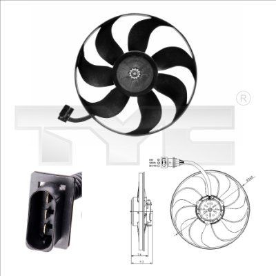 TYC Βεντιλατέρ 837-0004 837-0004 Βεντιλατέρ TYC AUDI Q7
