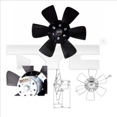 TYC Βεντιλατέρ 837-0007 Βεντιλατέρ TYC Audi Q7 837-0007