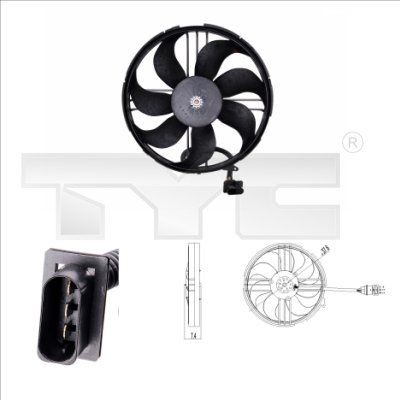 TYC Jäähdyttimen tuuletin 837-0018 837-0018 TYC Jäähdyttimen tuuletin Seat TARRACO hinta