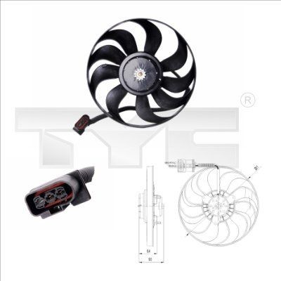 TYC Motoventilateur 837-0022 837-0022 Ventilateur de radiateur TYC SKODA OCTAVIA