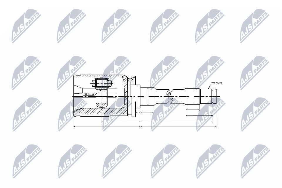 NTY Homokineet reparatie set, aandrijfas NPW-BM-033 NTY NPW-BM-033 Homokinetische koppeling BMW F07 prijs