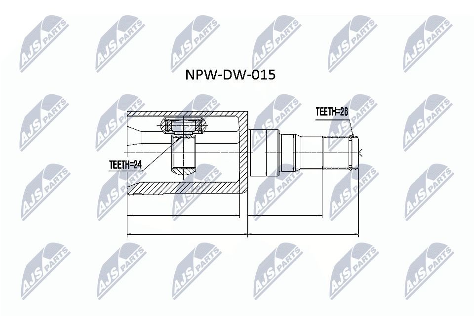 NTY Gelenksatz, Antriebswelle NPW-DW-015 NTY NPW-DW-015 Gelenksatz, Antriebswelle