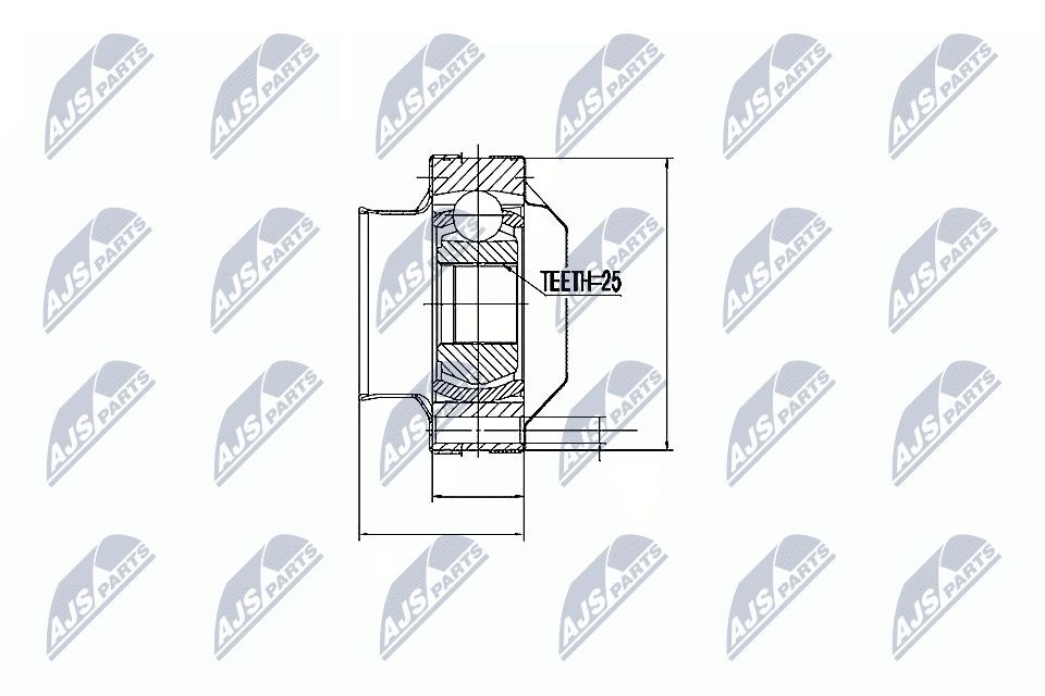 NTY Gelenksatz, Antriebswelle NPW-FT-001 NTY NPW-FT-001 Gelenksatz, Antriebswelle