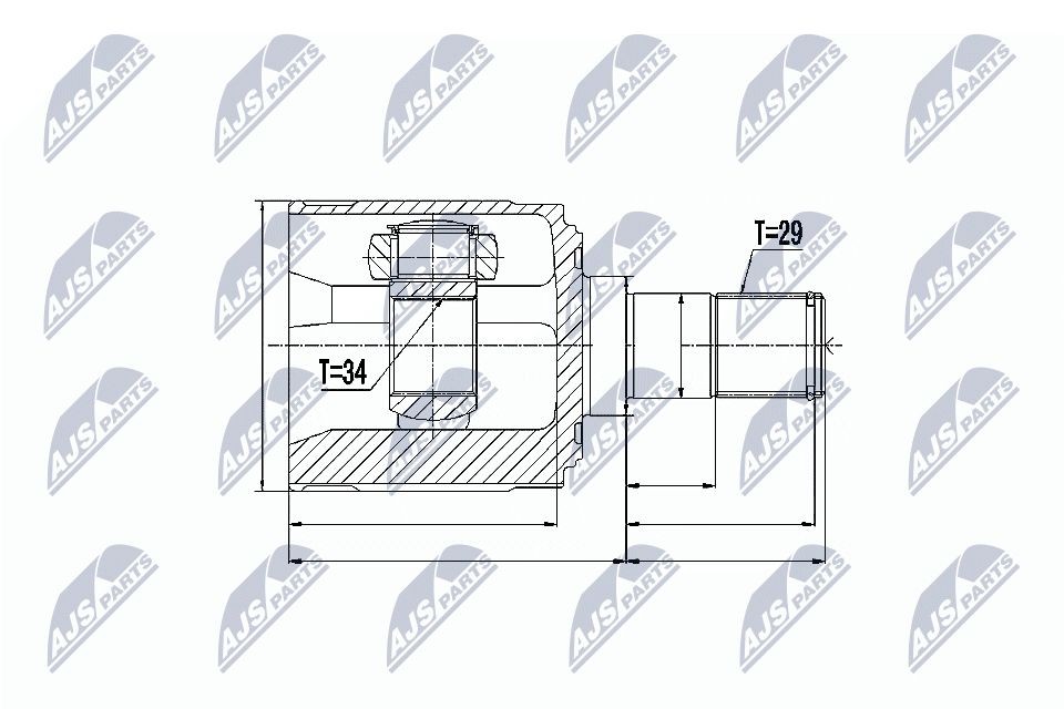 Kit giunti semiasse NTY NPW-HD-018 NTY NPW-HD-018 Giunto semiasse Honda ACCORD 2006