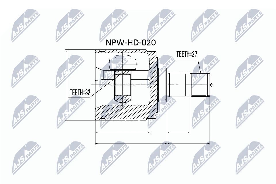 Joint kit, drive shaft NTY NPW-HD-020 NTY NPW-HD-020 Honda ACCORD 2010 Constant velocity joint price