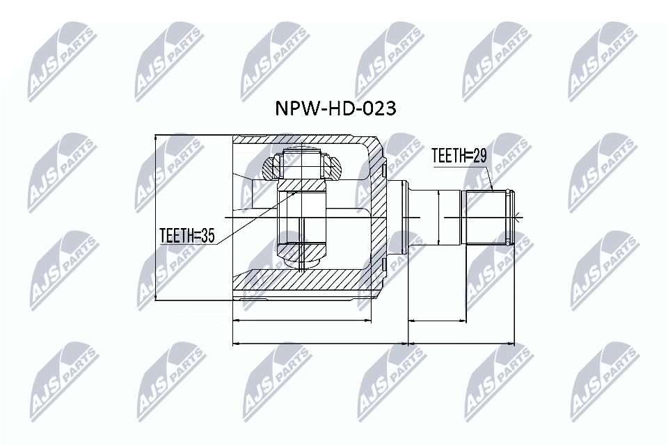 Ledsats, drivaxel NTY NPW-HD-023 NTY NPW-HD-023 Drivknutssats HONDA PILOT 2024
