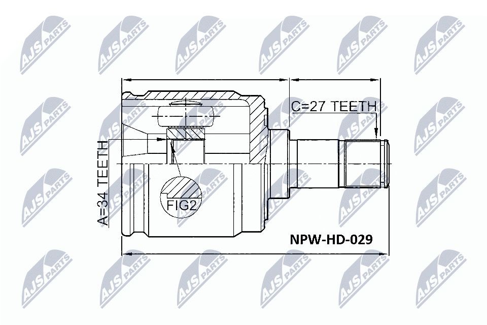 Drivledd NTY NPW-HD-029 NTY NPW-HD-029 Drivledd HONDA ACCORD 2015
