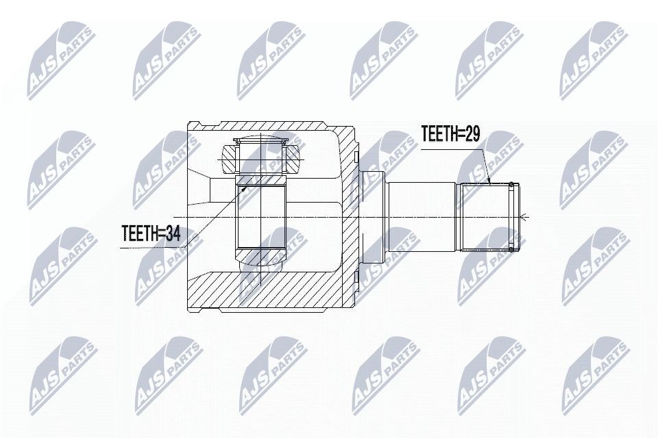 Homokineet reparatie set, aandrijfas NTY NPW-HD-039 NTY NPW-HD-039: Homokineet reparatie set aandrijfas Honda ACCORD 2024
