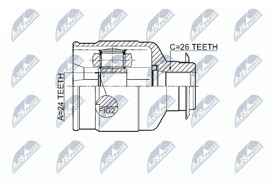 NTY Homokineet reparatie set, aandrijfas NPW-KA-337 NTY NPW-KA-337 Homokineet reparatie set aandrijfas Kia Sportage je prijs