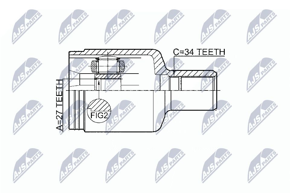NTY Ledsats, drivaxel NPW-ME-044 NTY NPW-ME-044 Drivknut Mercedes-Benz W203 original