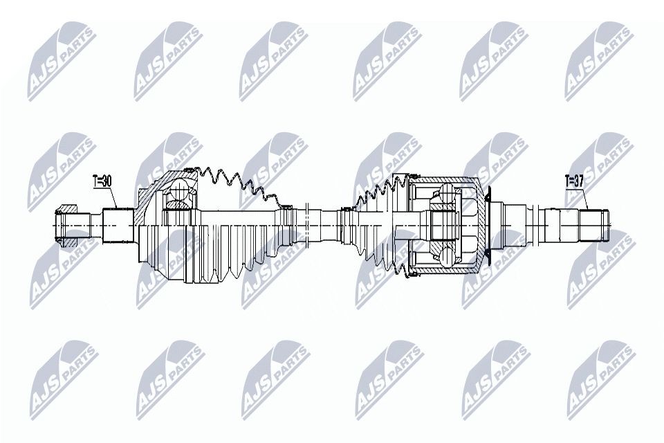 Arbre de transmission NTY NPW-ME-056 NTY NPW-ME-056 Cardan de transmission avant droit gauche Mercedes-Benz GL 2009