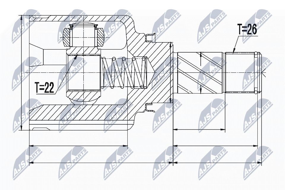 NTY Drivledd NPW-RE-050 NTY NPW-RE-050 Drivledd Renault Kangoo KW originale pris