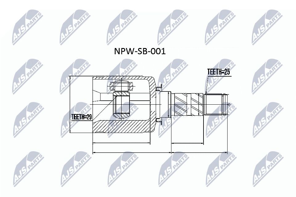 NTY Kit giunti semiasse NPW-SB-001 NTY NPW-SB-001 Giunto semiasse Subaru Legacy BM originali prezzo