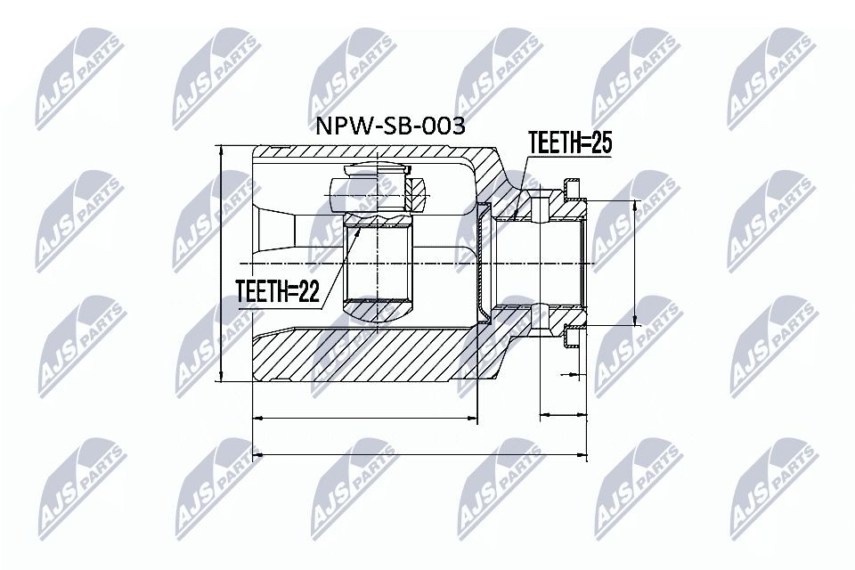 NTY Kit giunti semiasse NPW-SB-003 Kit giunti semiasse NTY NPW-SB-003 Trasmissione Subaru Impreza GFC