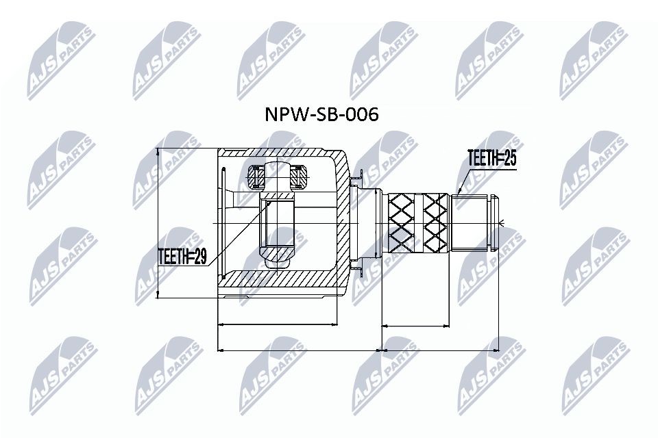 NTY Sada kĺbov hnacieho hriadeľa NPW-SB-006 NTY NPW-SB-006 Homokinetický kĺb Subaru Forester SG cena