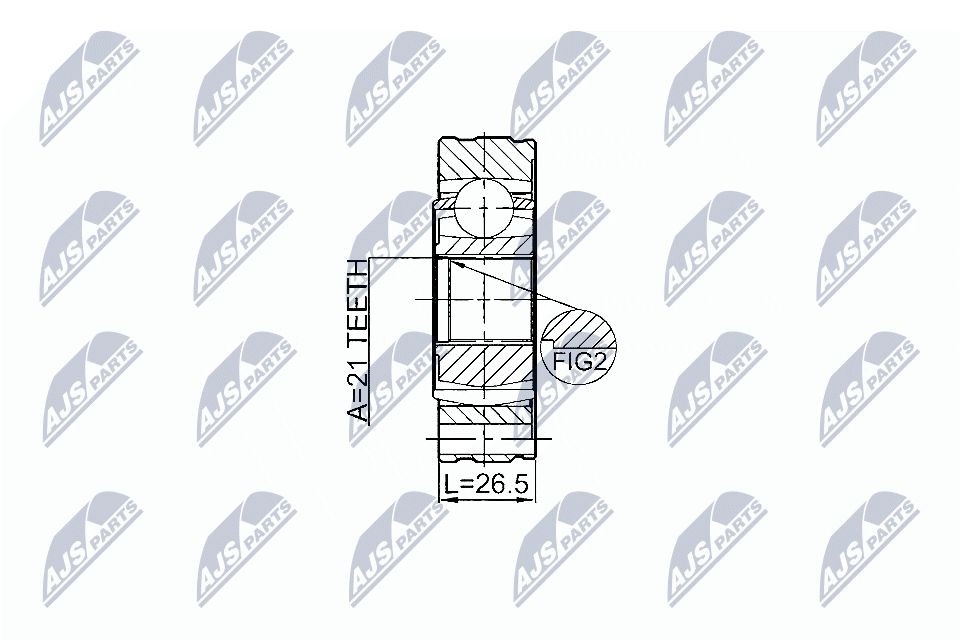 NTY Drivledd NPW-SU-011 NTY NPW-SU-011 Drivknute SUZUKI Carry IX Flatvogn lastebil / Chassis til en fordelagtig pris
