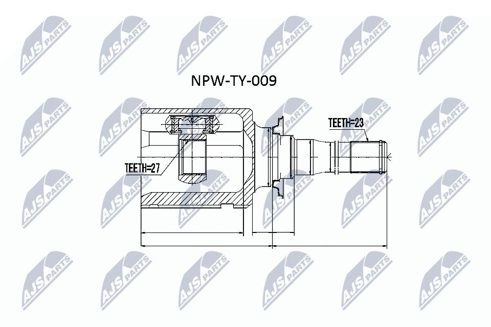 NTY Nivelsarja, vetoakseli NPW-TY-009 NTY NPW-TY-009 Toyota Camry XV40 Voimansiirto